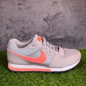 Nike MD Runner 2 Gray and Coral Women's Sneakers.